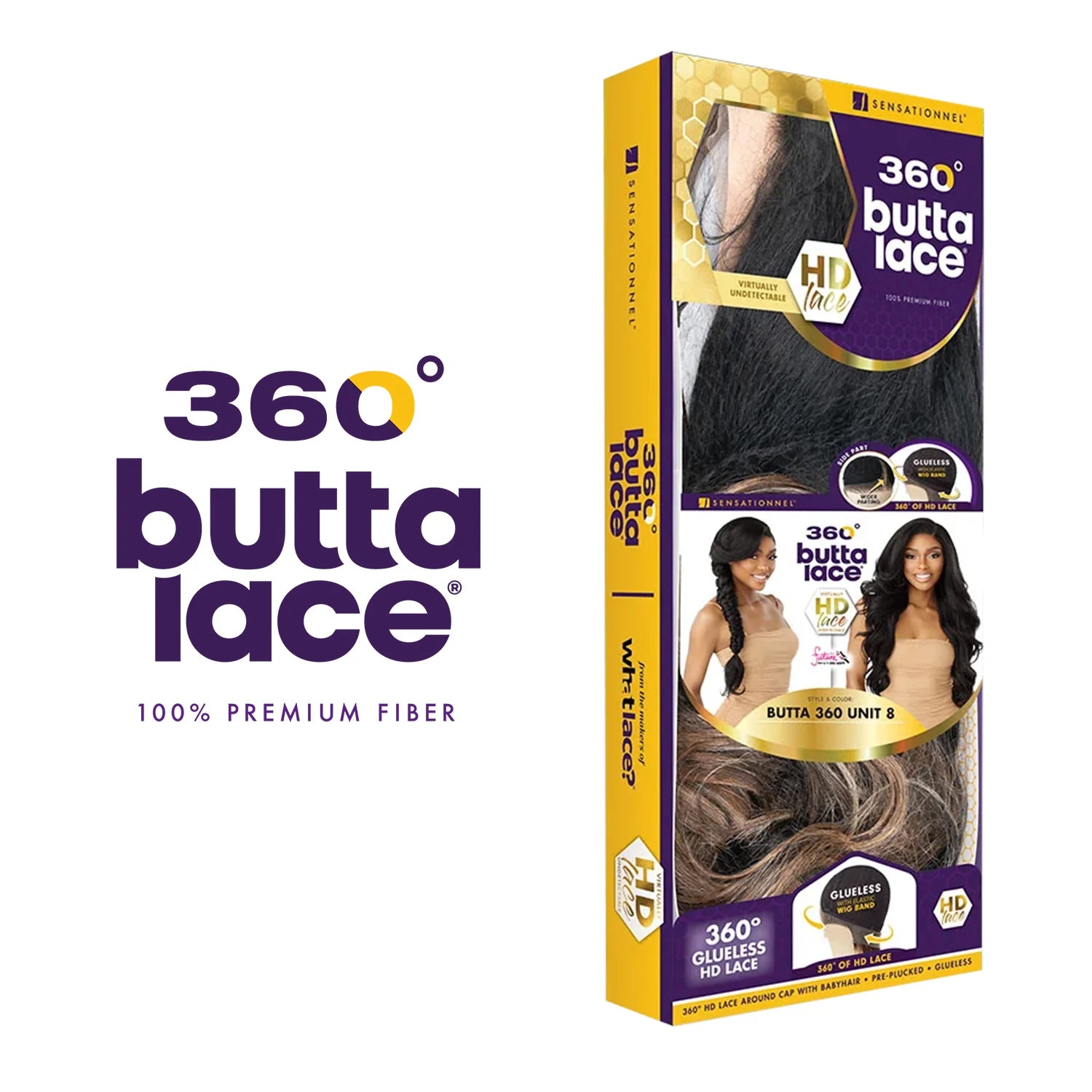 Sensationnel HD Lace Front Wig Glueless Butta 360 Unit 8