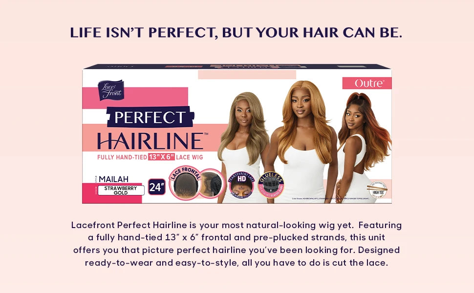 Outre Perfect Hairline HD Lace Wig – Bold Red Waves