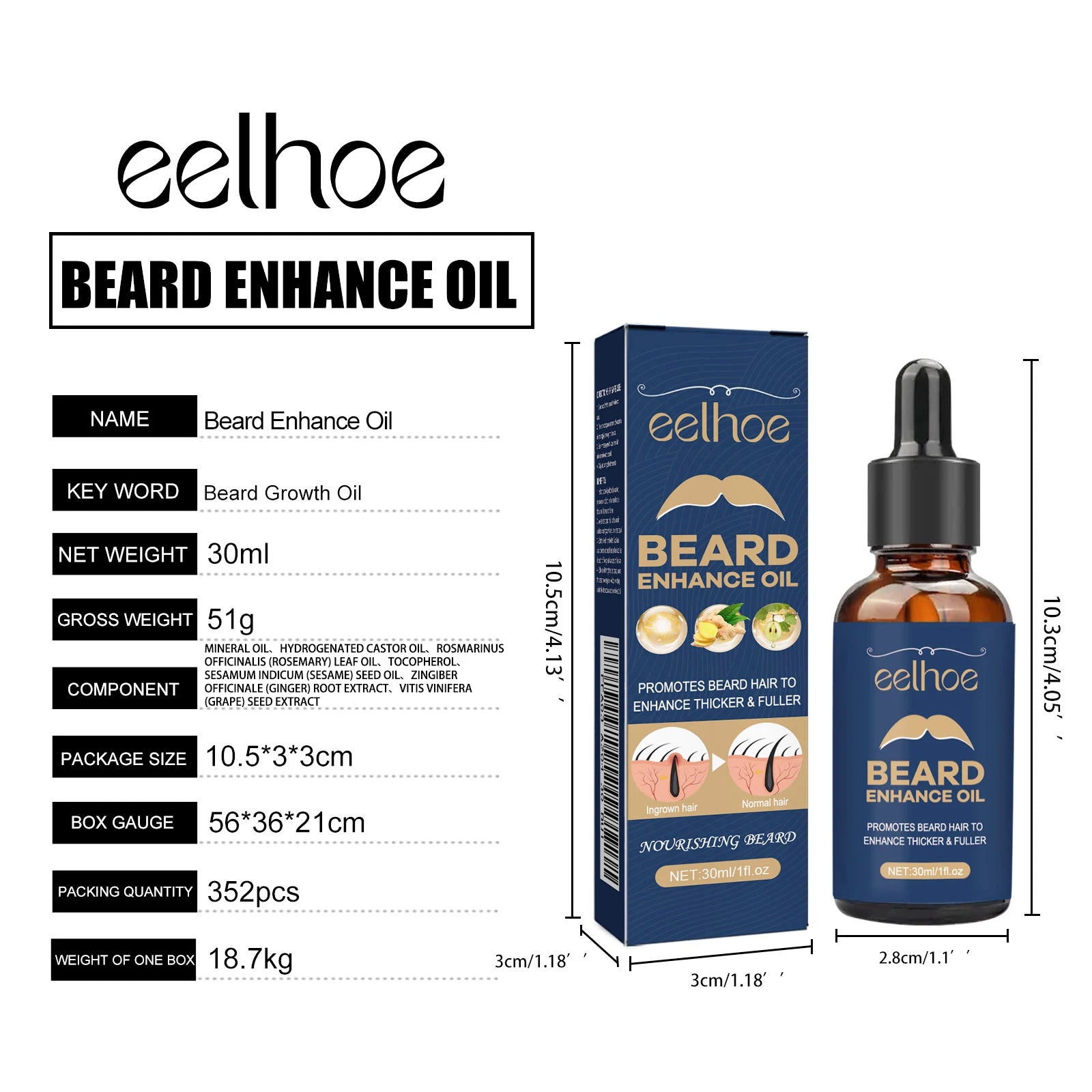 EELHOE Organic Beard Oil (30ml)