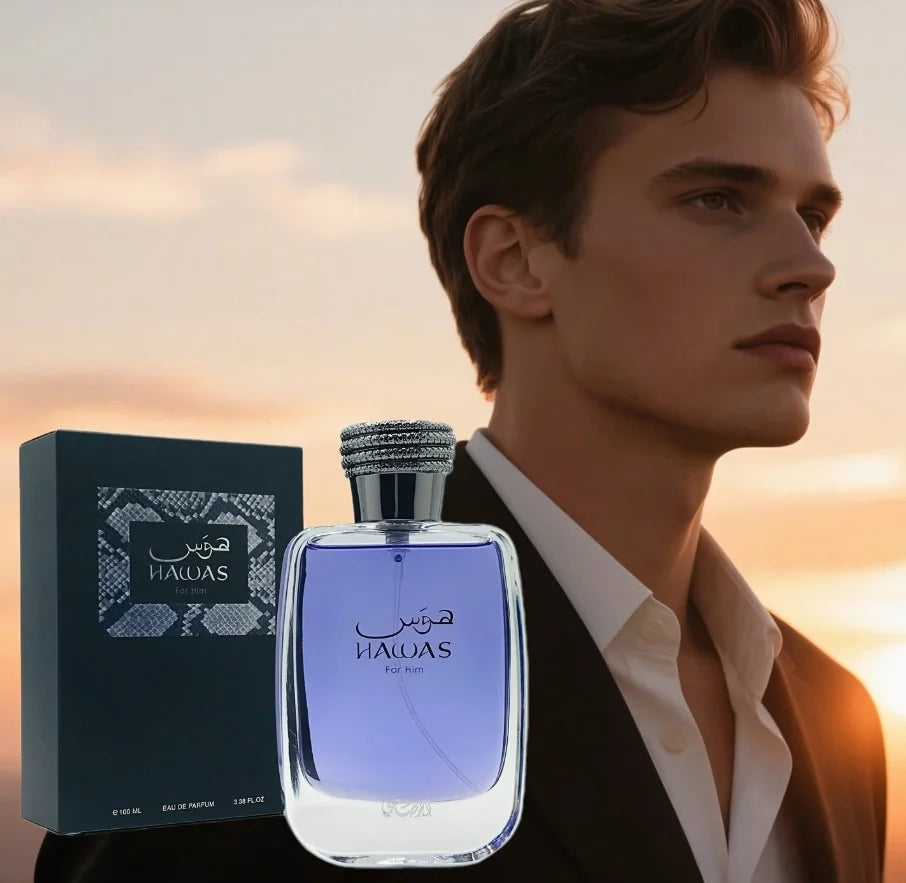 100ML Hawas For Men Eau de Parfum bottle with citrus scent profile and masculine daily-wear fragrance