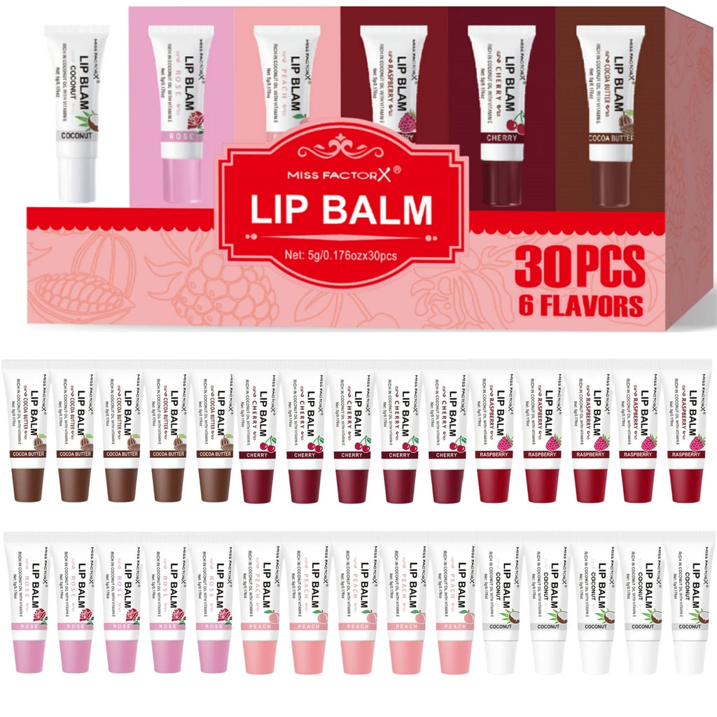 MISS FACTORX Hyaluronic Acid & Collagen Lipstick Set – 30pcs