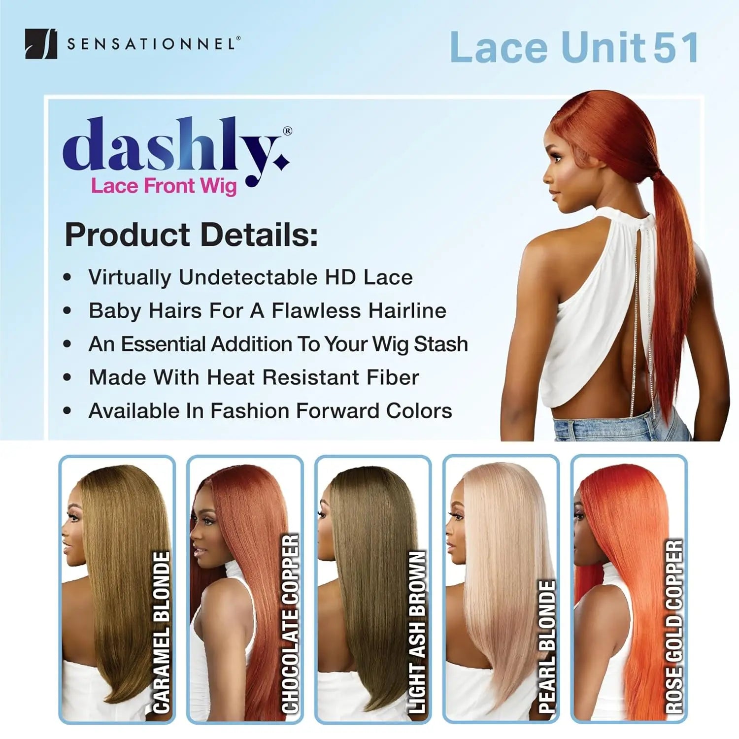 Sensationnel Dashly HD Lace Front Wig Lace Unit 51