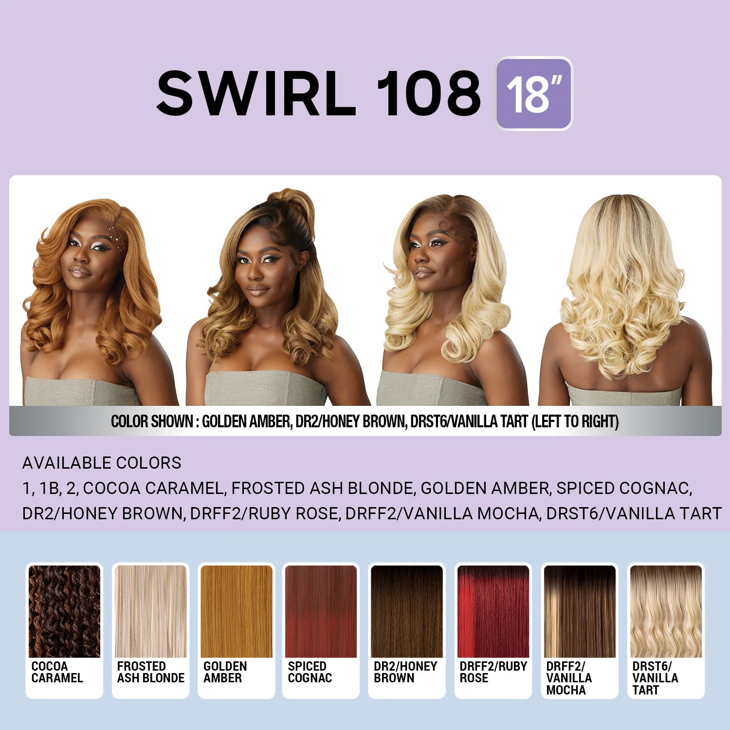 Outre HD Lace Front Wig, Swirl 108