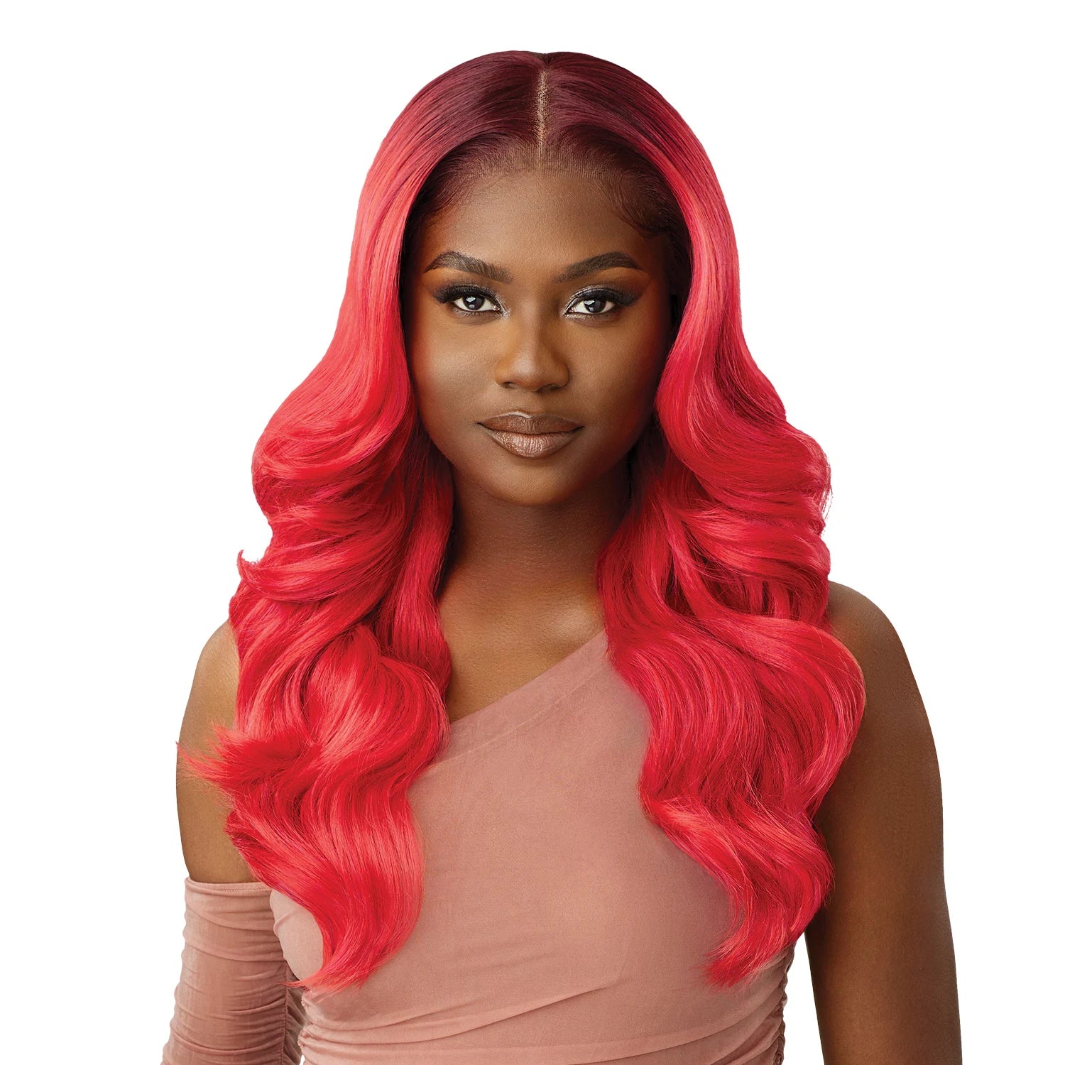 Outre Perfect Hairline HD Lace Wig – Bold Red Waves