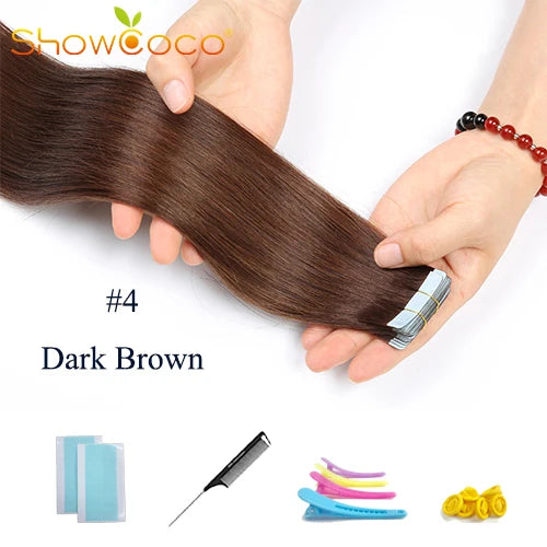 Seamless Tape-In Human Hair Extensions