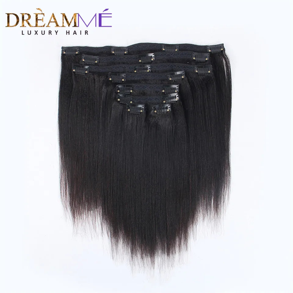 Light Yaki Kinky Clip-In Extensions