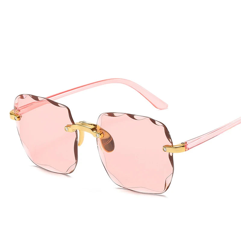 3-Pack Square Rimless Sunglasses for Men & Women | UV400 Protection, Trendy Summer Shades