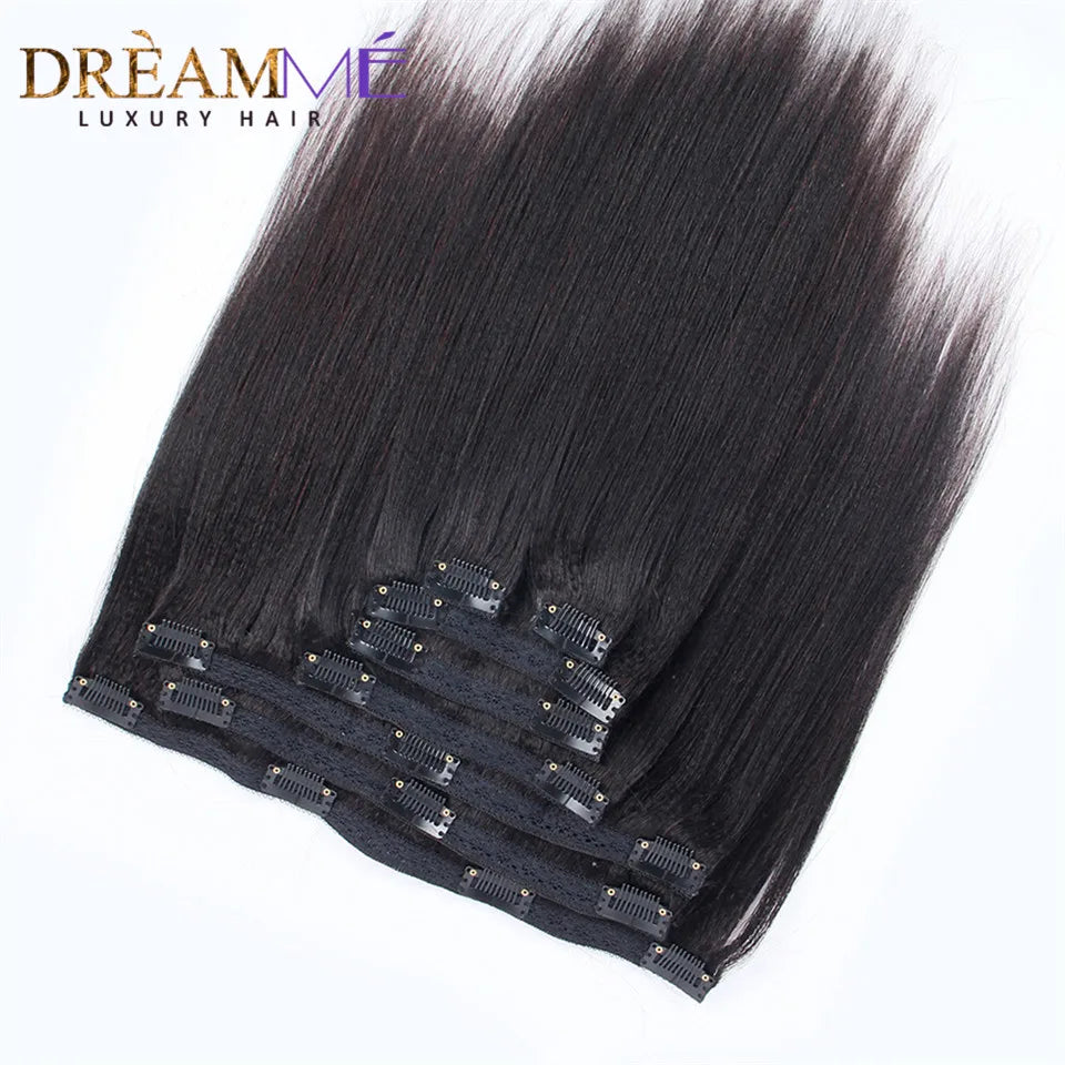 Light Yaki Kinky Clip-In Extensions