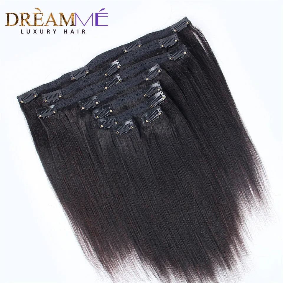 Light Yaki Kinky Clip-In Extensions