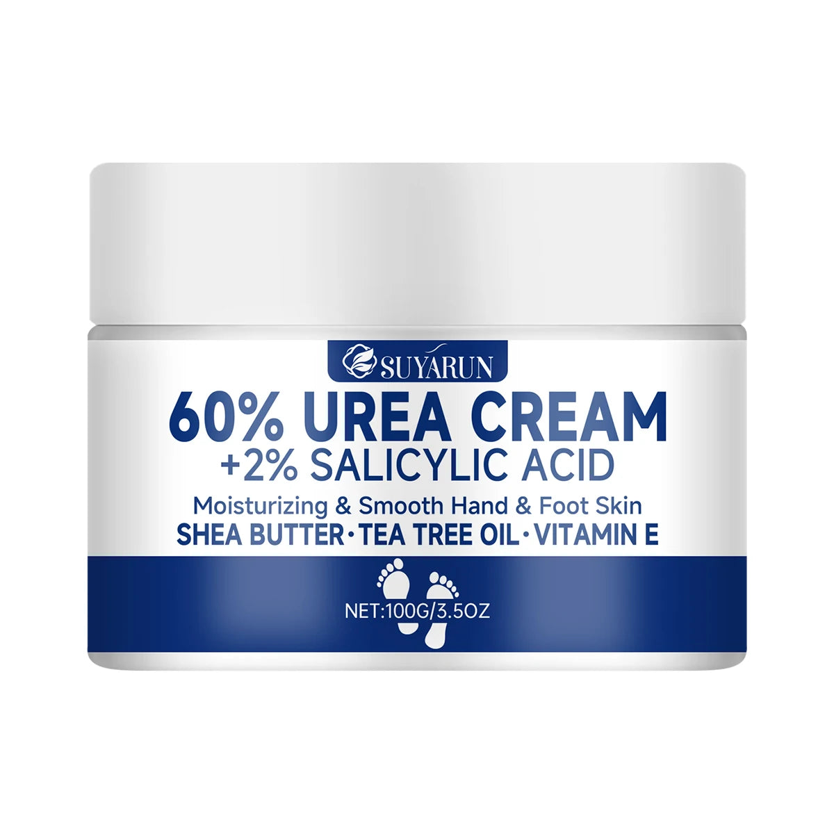 60% Urea Foot Cream for Cracked Heels & Dry Skin | Callus Remover & Intensive Foot Care