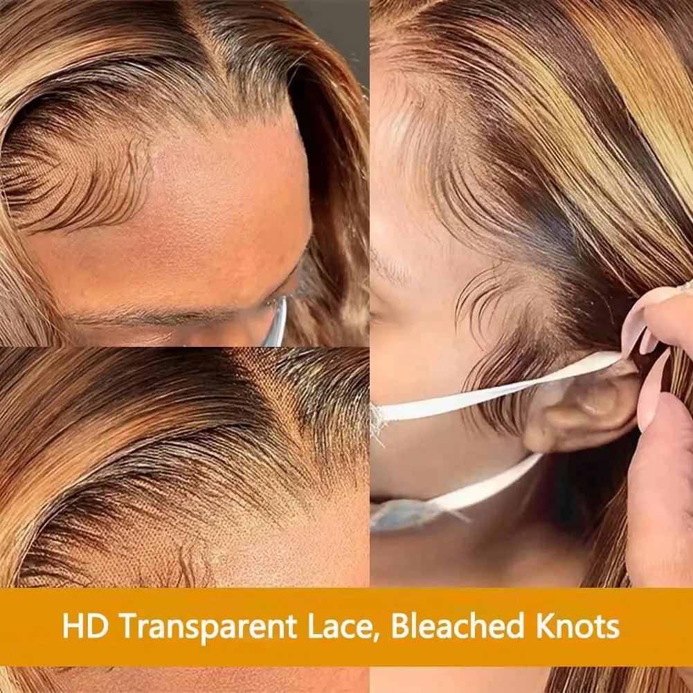 Honey Blonde Highlight Bob Lace Front Wig