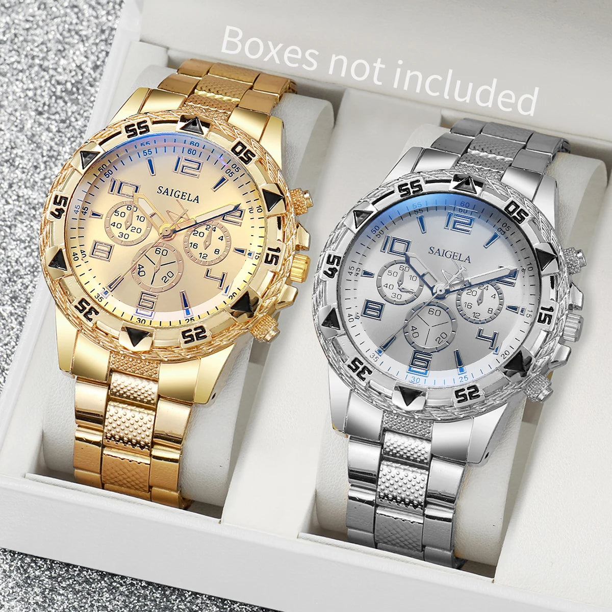 Men's 2-Piece Business Quartz Watch Set – Alloy Band