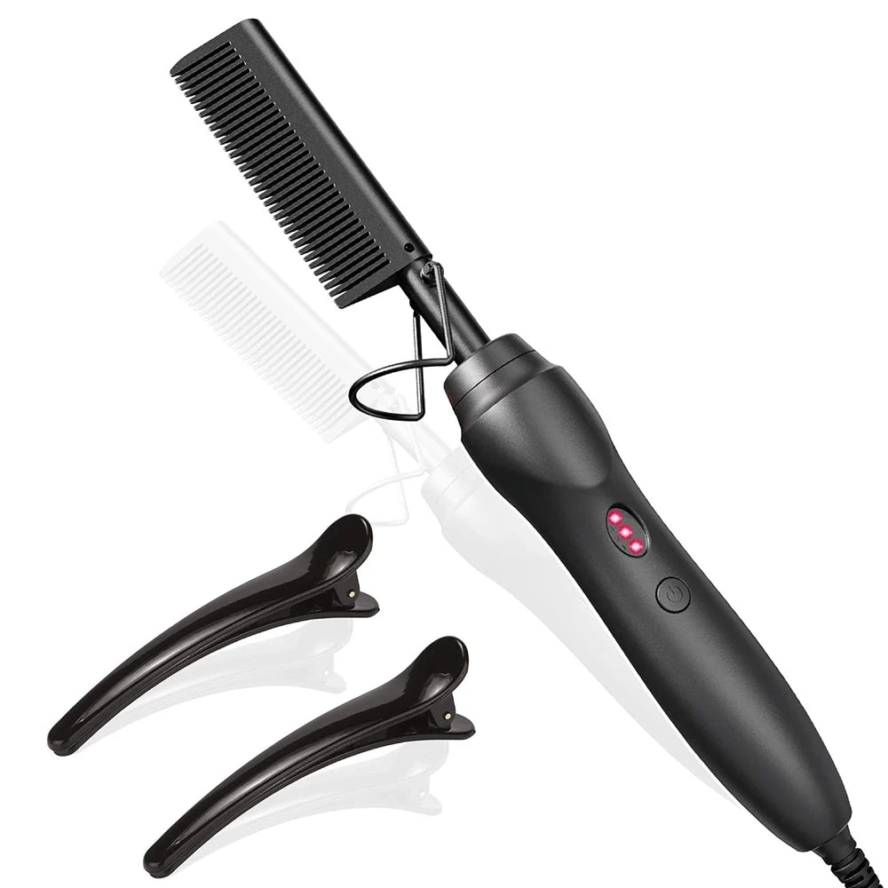 Electric Hot Comb Hair Straightener
