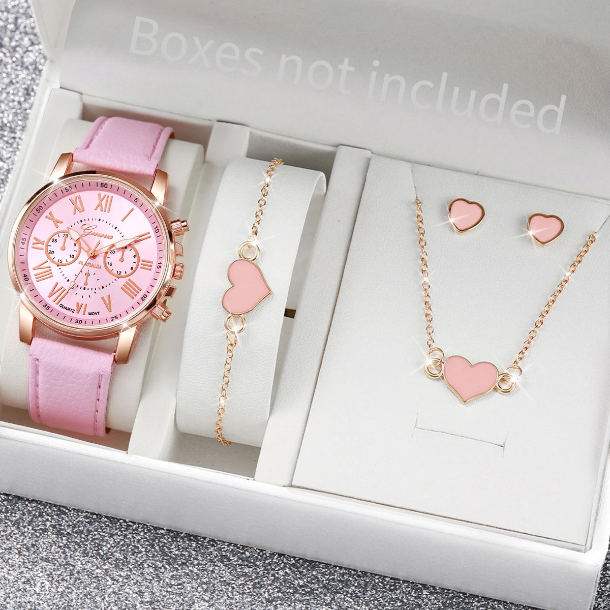 Women's 6-Piece Rhinestone Watch & Jewelry Set