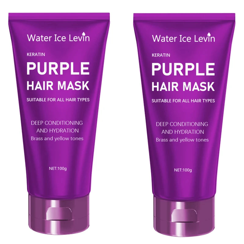Purple Hair Toning Mask for Blonde, Silver & Bleached Hair | Removes Brassiness 100g