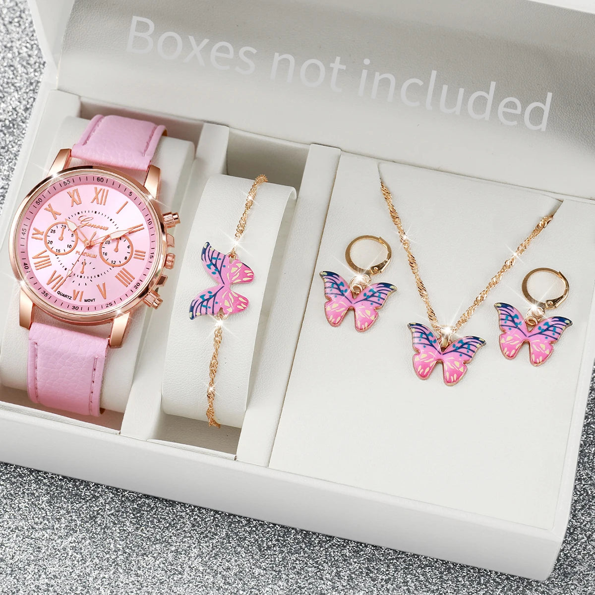 Women's 6-Piece Rhinestone Watch & Jewelry Set