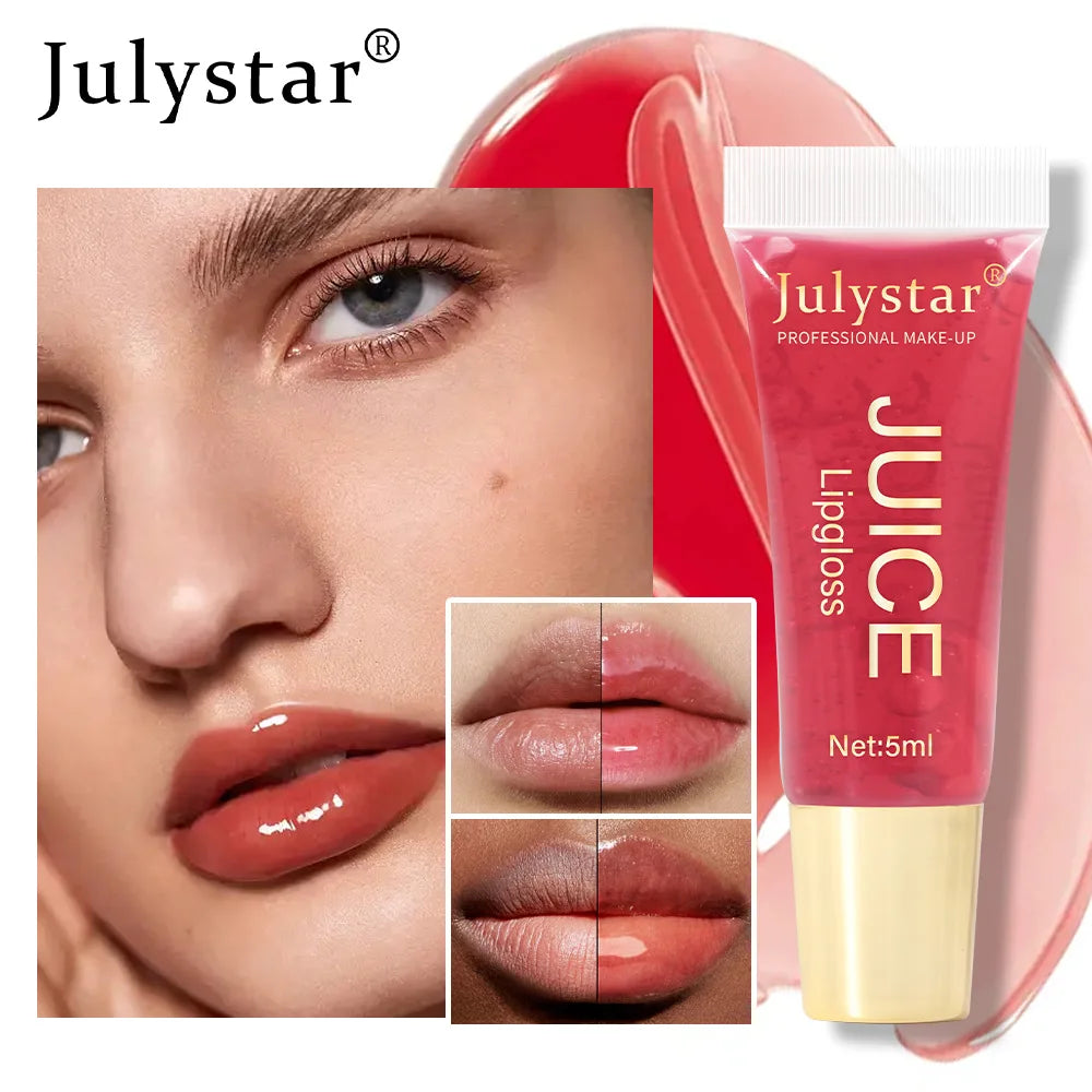 Nude Brown Plumping Lip Gloss – Hydrating High-Shine Lip Juice