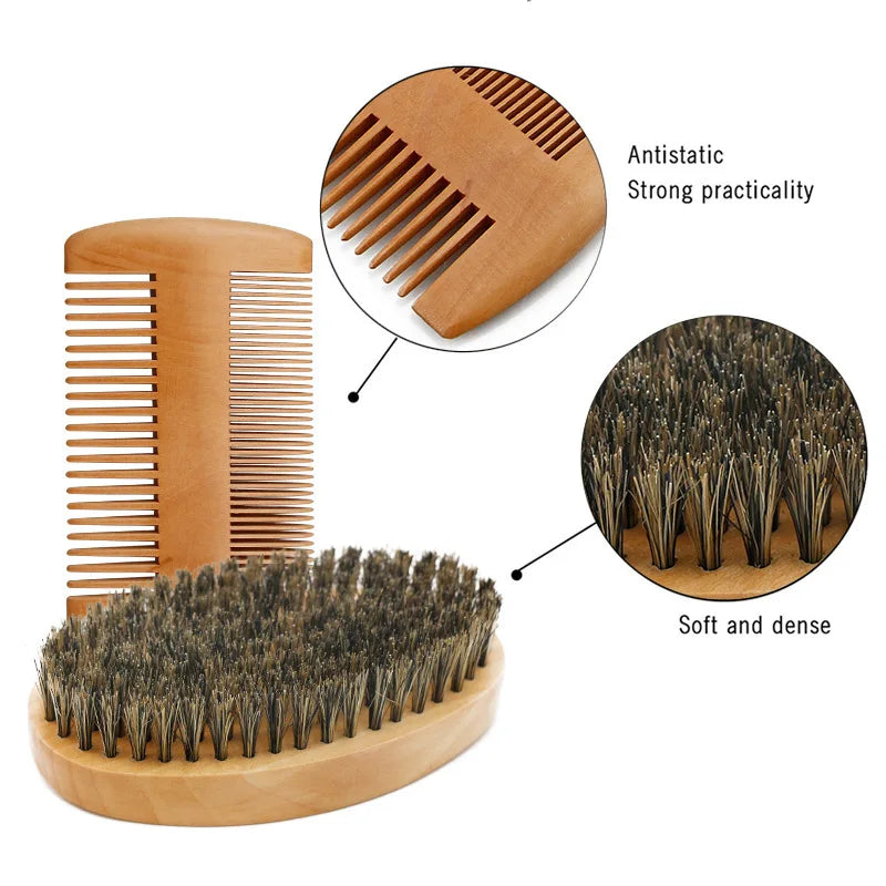Men’s Shaving & Beard Grooming Brush Set