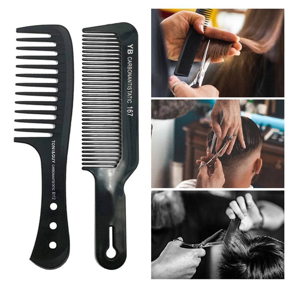 Carbon Black Flat Top Cutting Comb