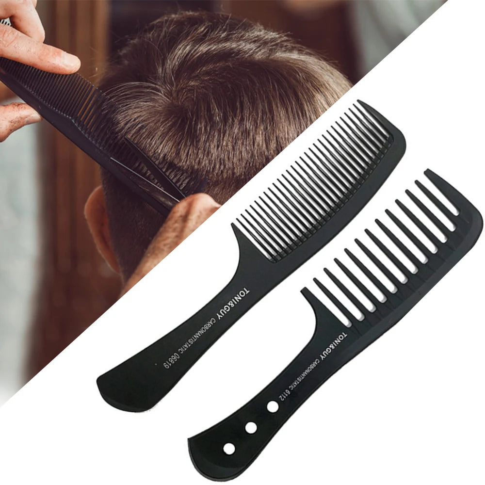 Carbon Black Flat Top Cutting Comb
