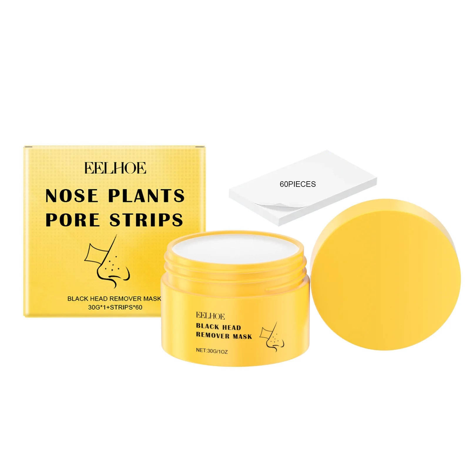 EELHOE Blackhead Remover Peel-Off Mask + 60 Strips