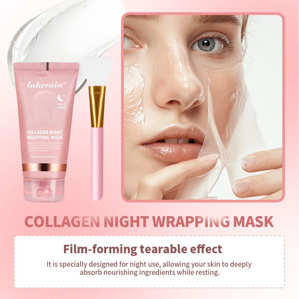 LAKERAIN Collagen Night Wrapping Mask & Brush