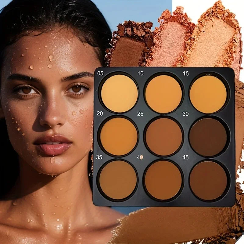 9-Color Waterproof Contour Palette