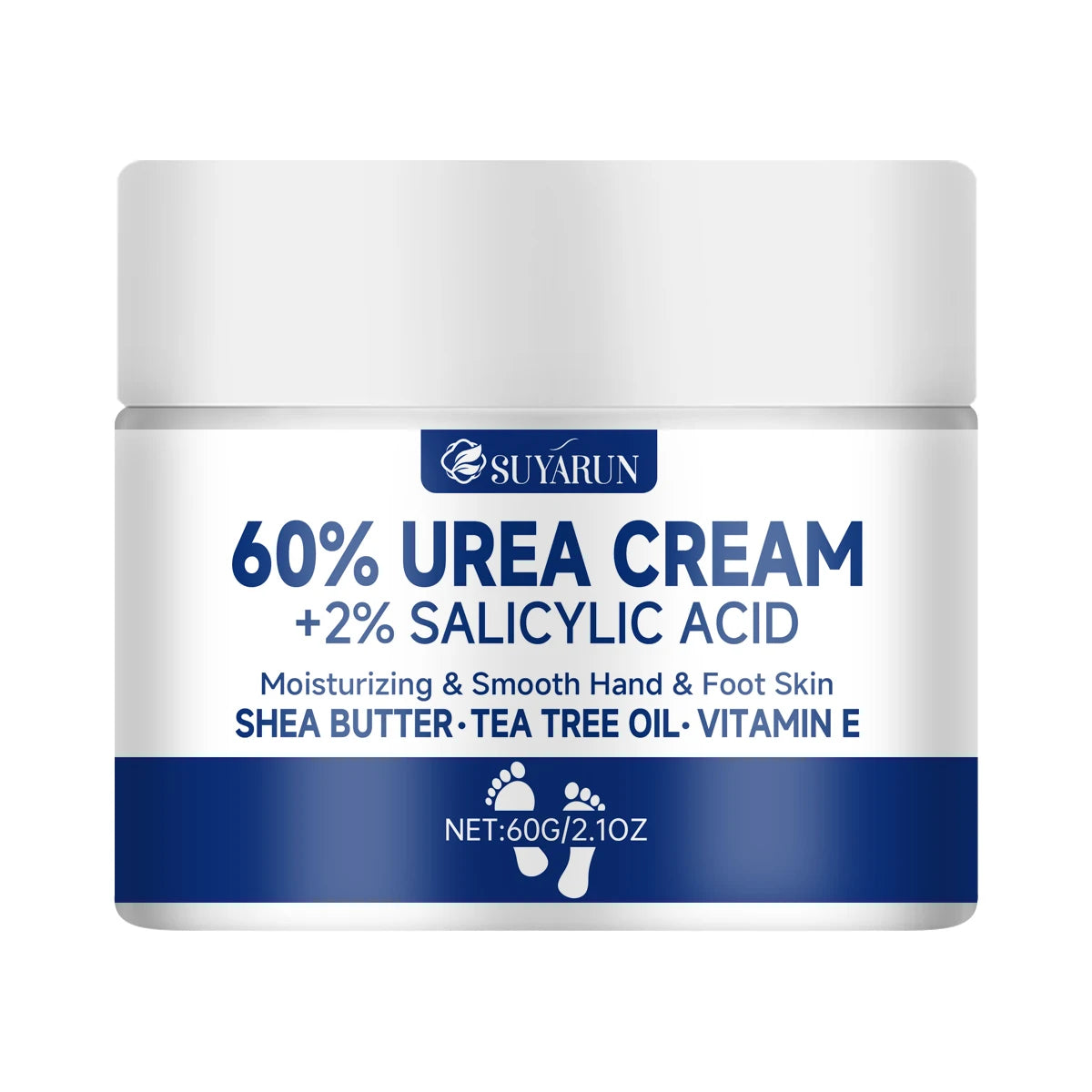 60% Urea Foot Cream for Cracked Heels & Dry Skin | Callus Remover & Intensive Foot Care