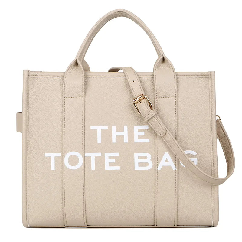 Women's Soft PU Leather Tote Shopper Bag | Shoulder Crossbody Purse