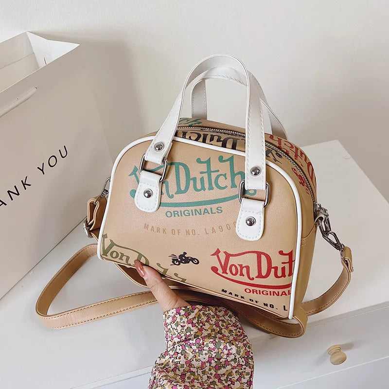 Women's Large Capacity PU Crossbody Bag | Retro Embroidered Shoulder Purse