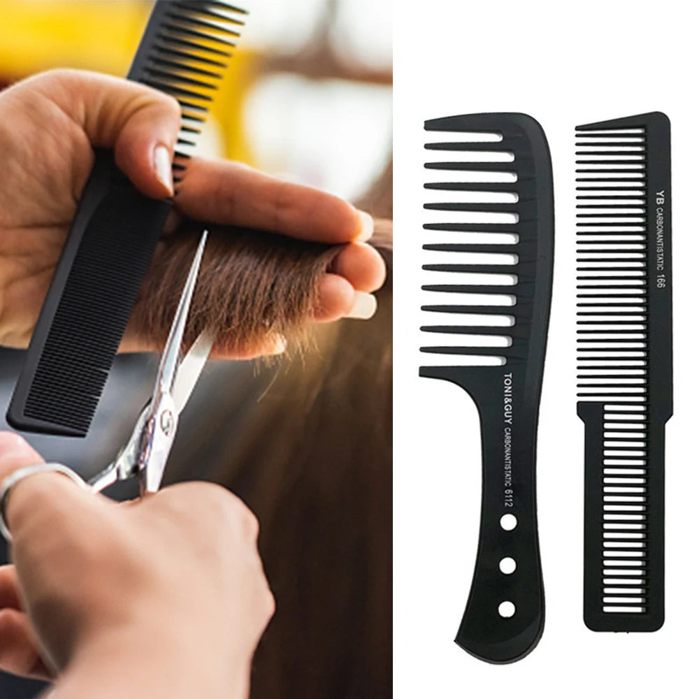 Carbon Black Flat Top Cutting Comb