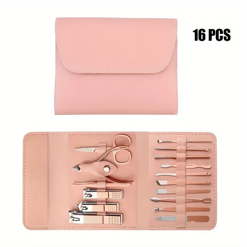 16-Piece Stainless Steel Manicure & Pedicure Set