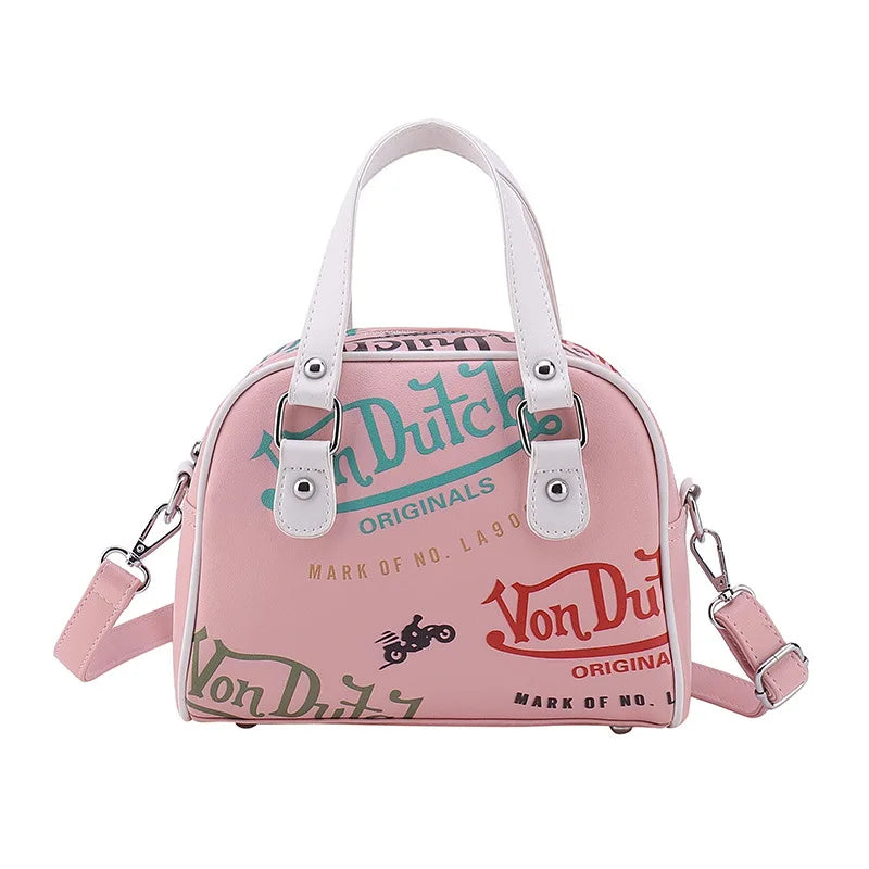 Women's Large Capacity PU Crossbody Bag | Retro Embroidered Shoulder Purse