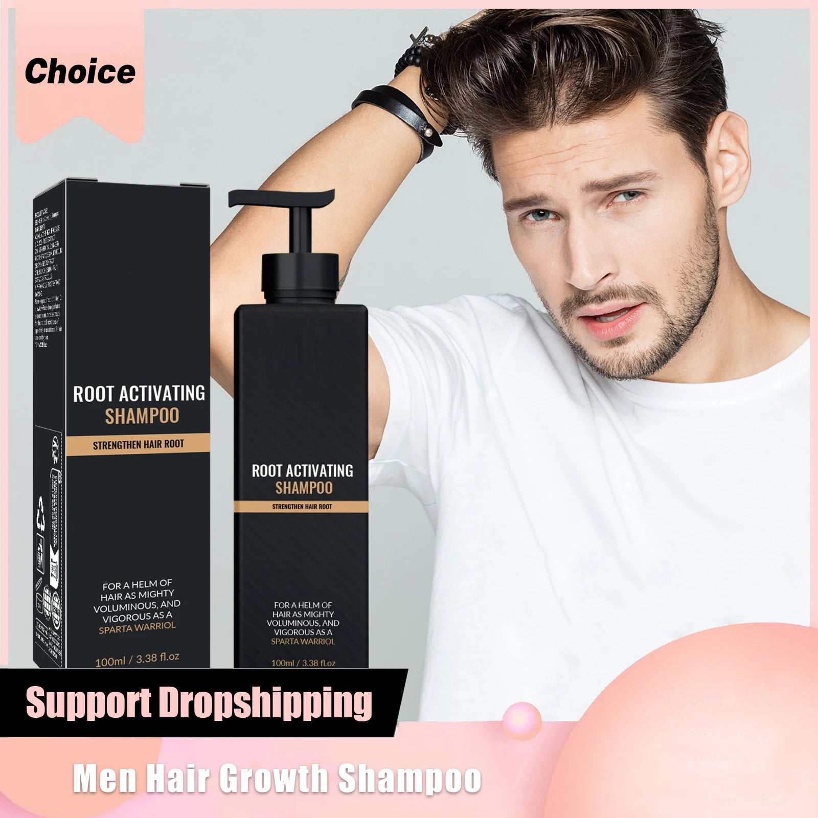 Hair Growth Shampoo for Men | Root Activator, Strengthening & Thinning Hair Treatment