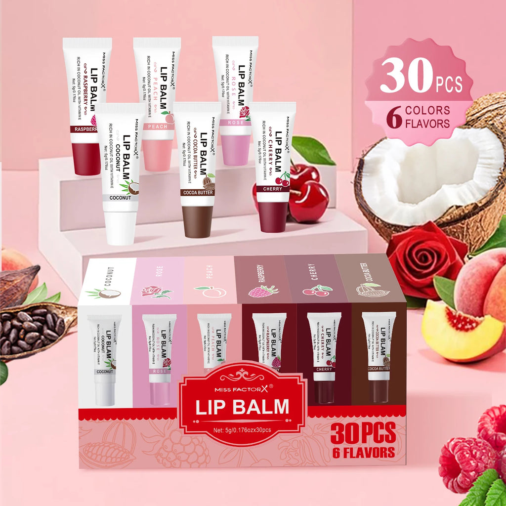 MISS FACTORX Hyaluronic Acid & Collagen Lipstick Set – 30pcs