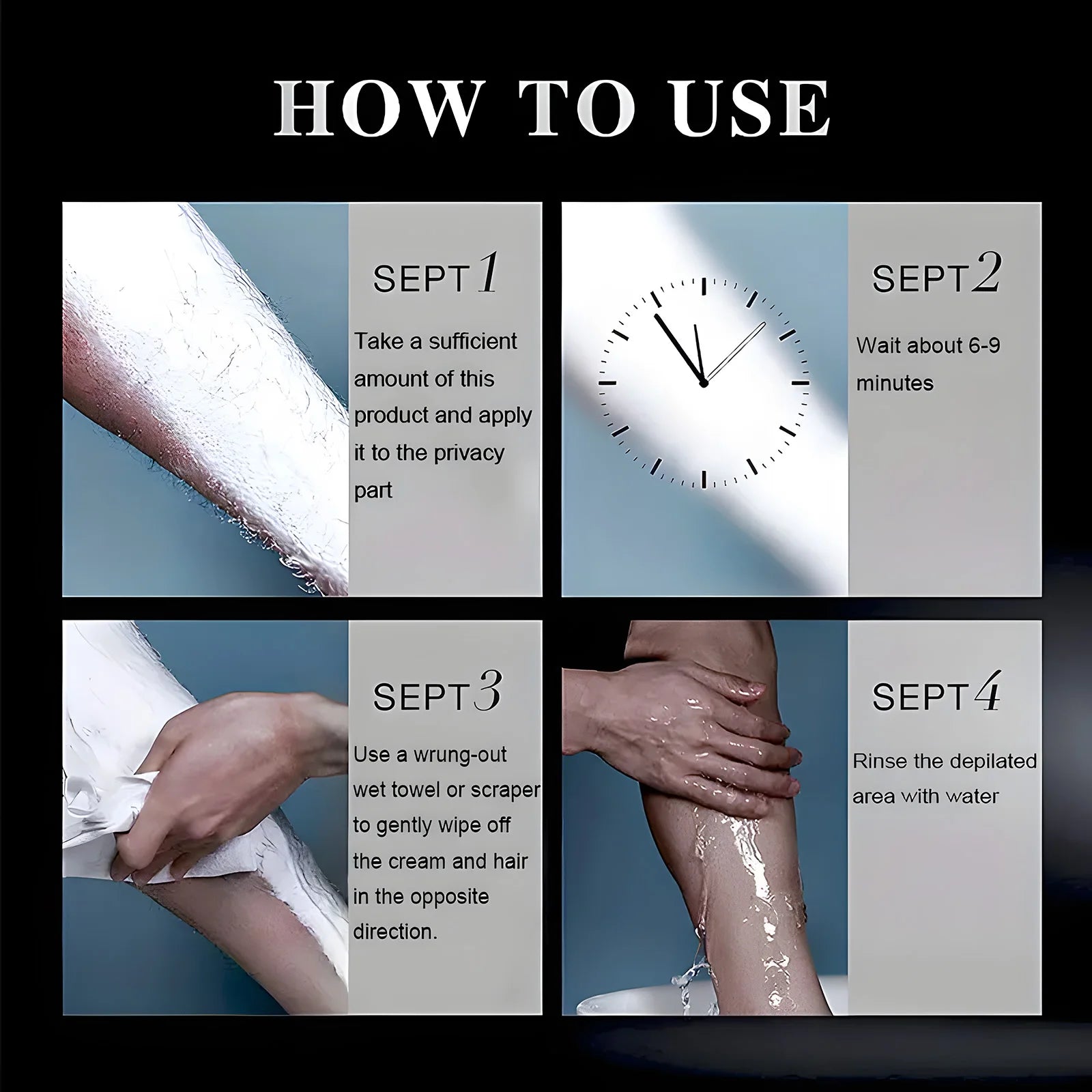 Painless Hair Removal Cream for Men & Women | Smooth Skin Formula 60g