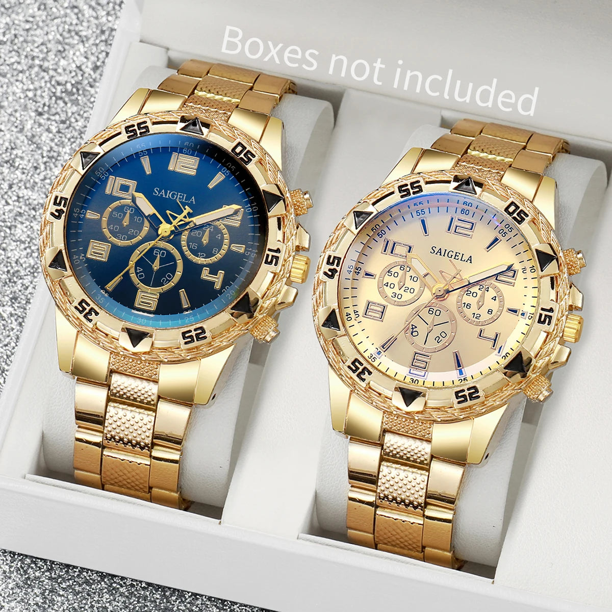 Men's 2-Piece Business Quartz Watch Set – Alloy Band