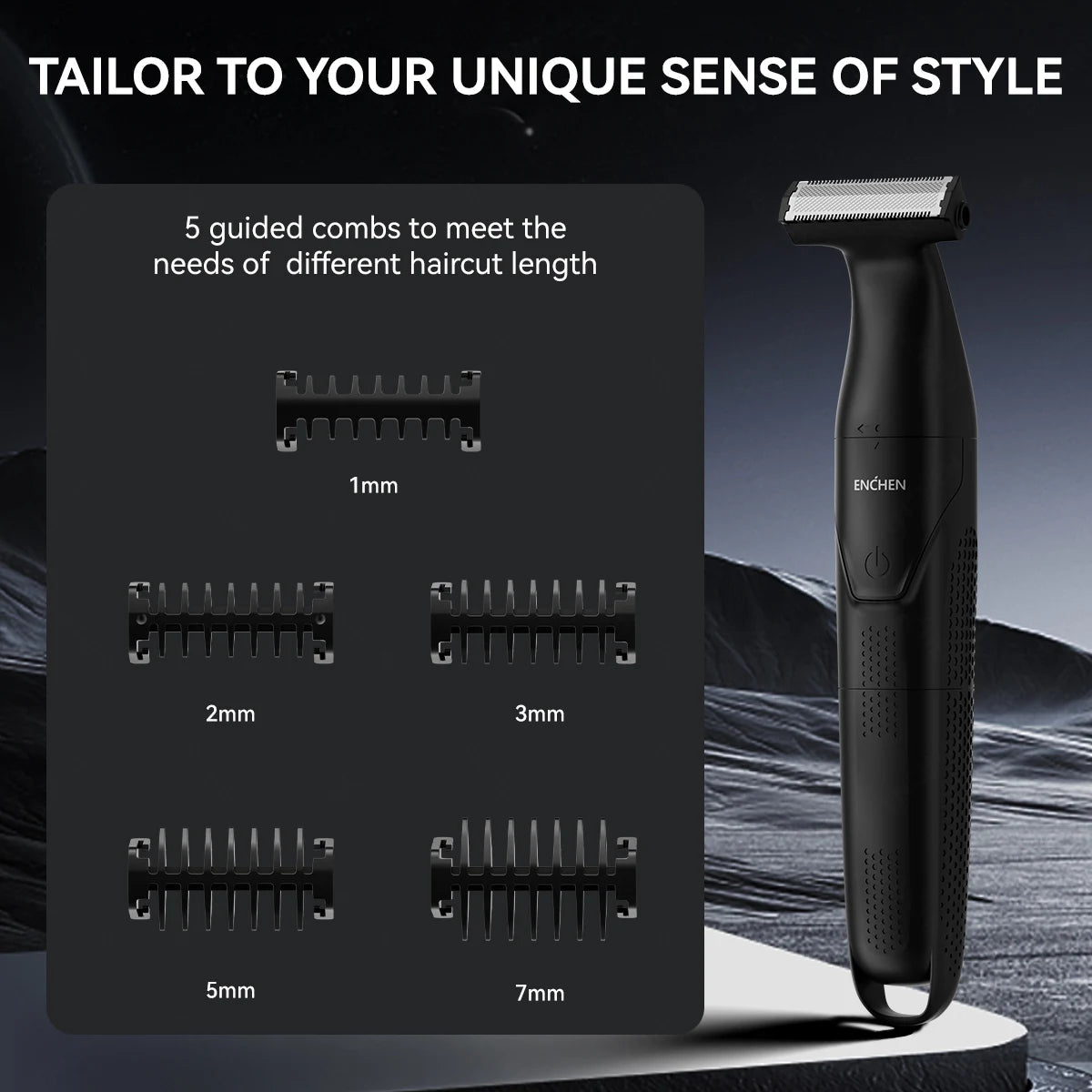 Waterproof Electric Body Hair Trimmer & Shaver IPX6 | 90-Min Battery, 5 Guide Combs