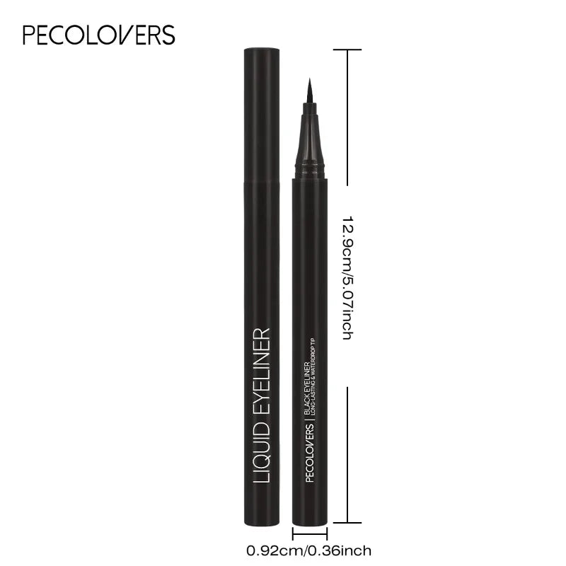 PECOLOVERS Liquid Eyeliner Pen Set – 5pcs Black