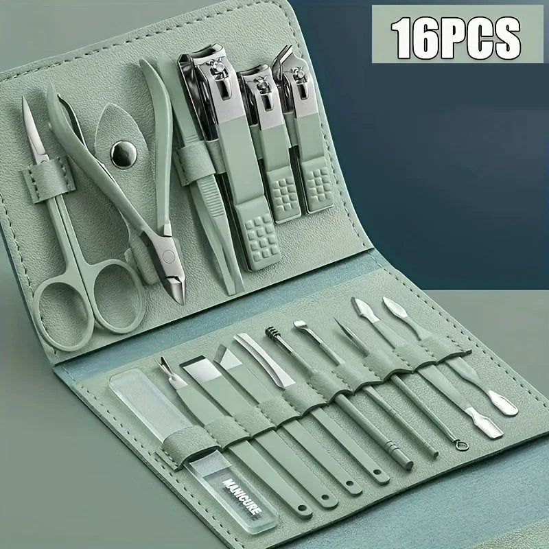 16-Piece Stainless Steel Manicure & Pedicure Set