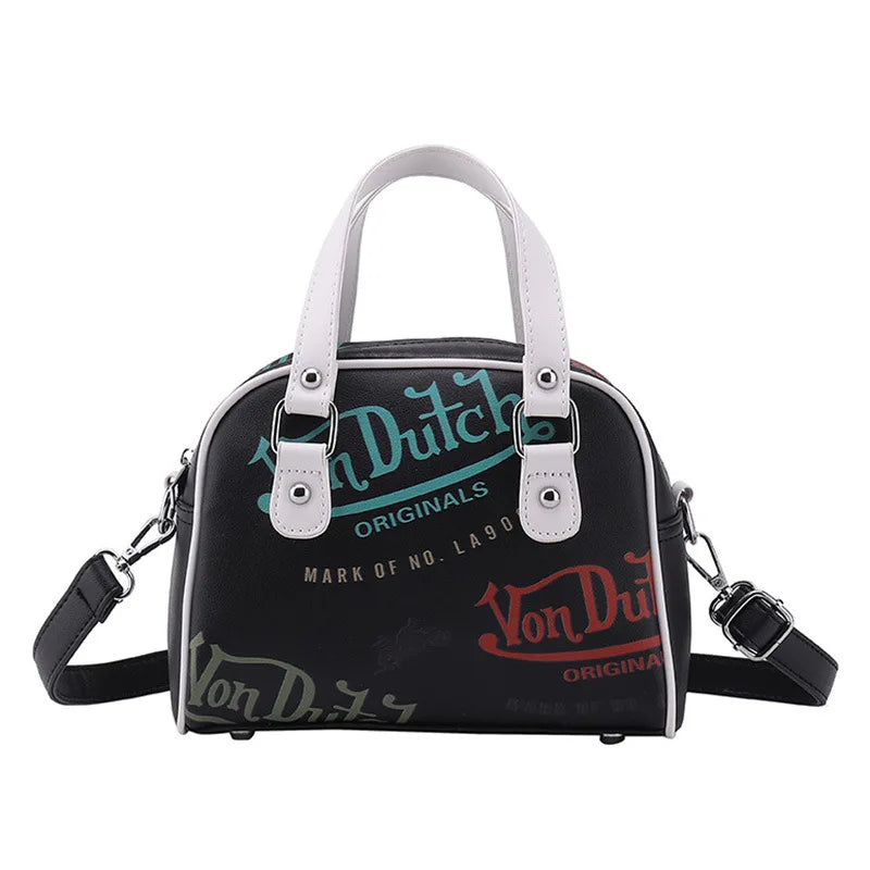 Women's Large Capacity PU Crossbody Bag | Retro Embroidered Shoulder Purse