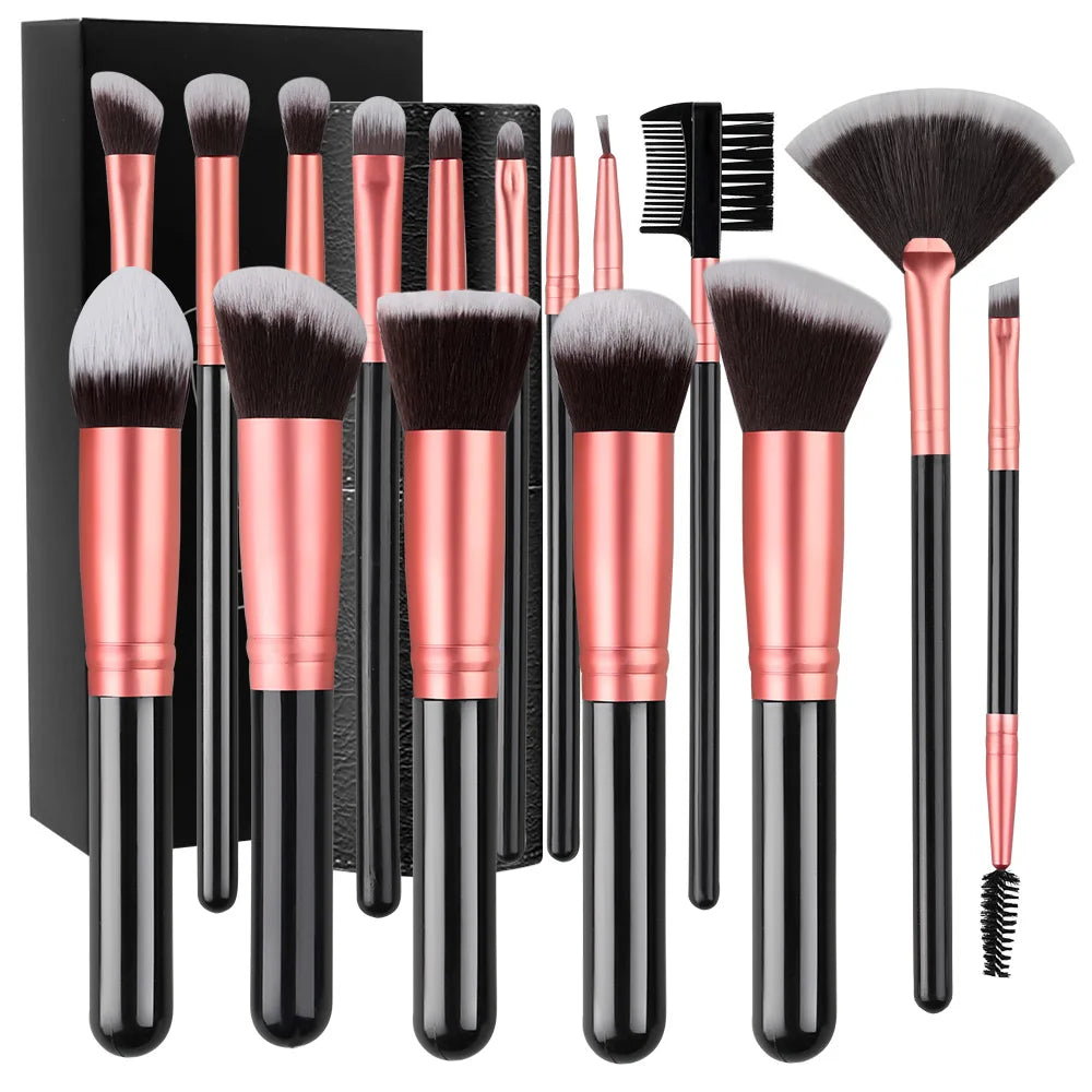 Professional Makeup Brush Set (14–16pcs)