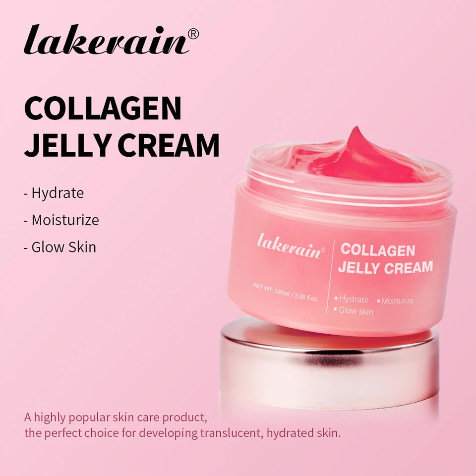Lakerain Collagen Jelly Cream Hydrating Face Moisturizer – Lightweight Glow Skin Hydration Cream 100ml