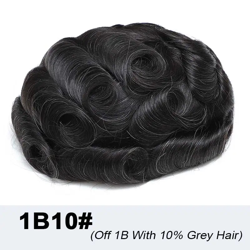 Poly PU Ombre Platinum Men’s Toupee
