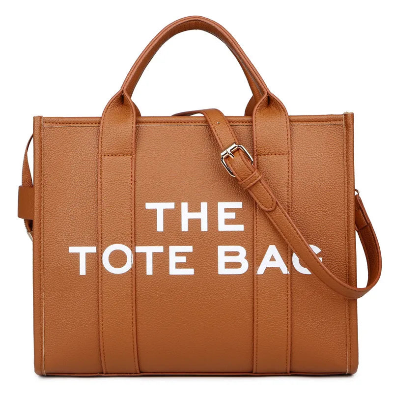 Women's Soft PU Leather Tote Shopper Bag | Shoulder Crossbody Purse