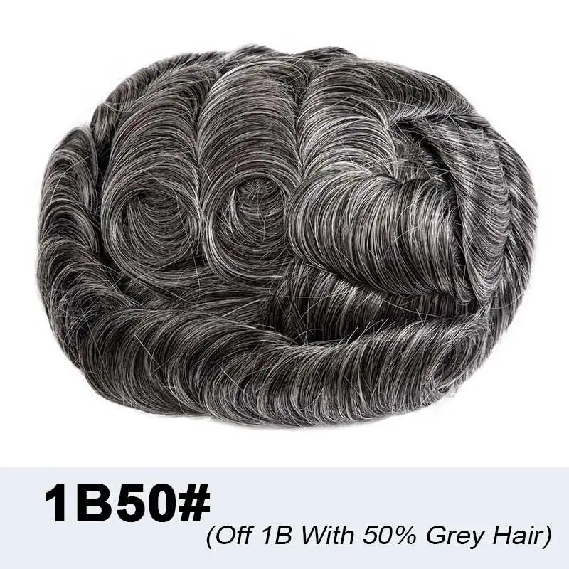 Poly PU Ombre Platinum Men’s Toupee