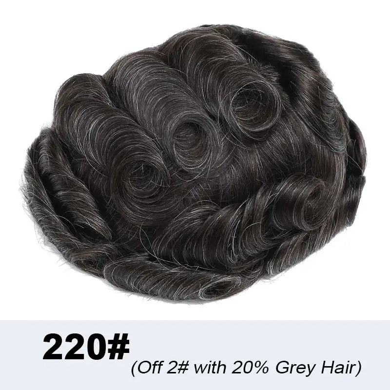 Poly PU Ombre Platinum Men’s Toupee