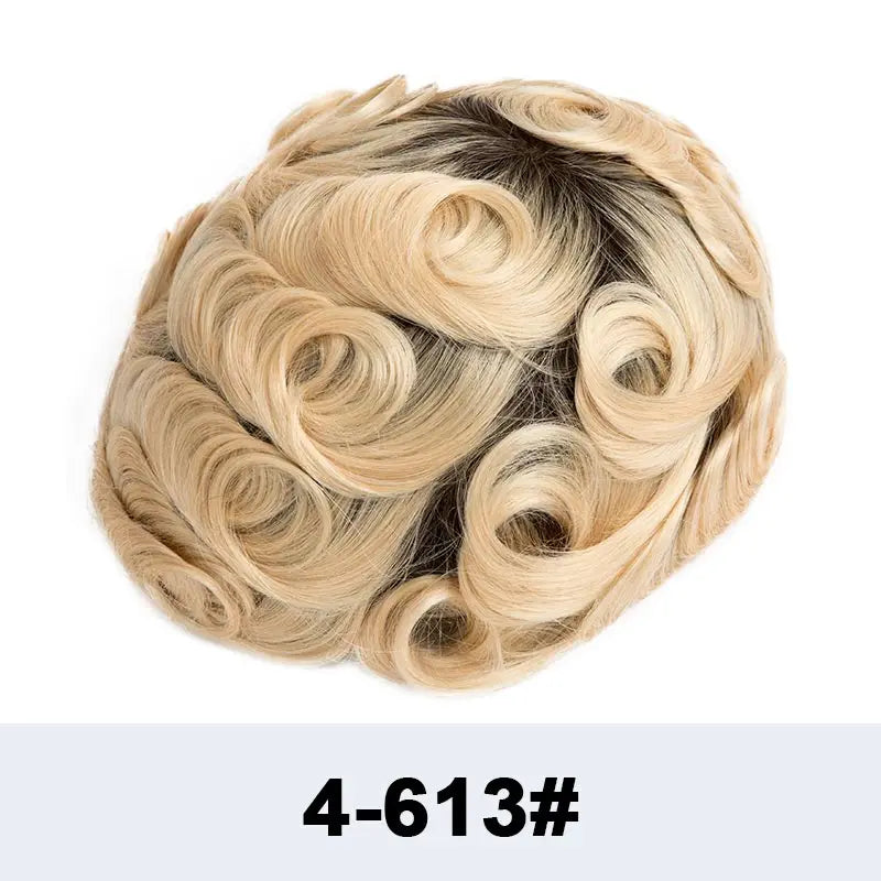 Poly PU Ombre Platinum Men’s Toupee