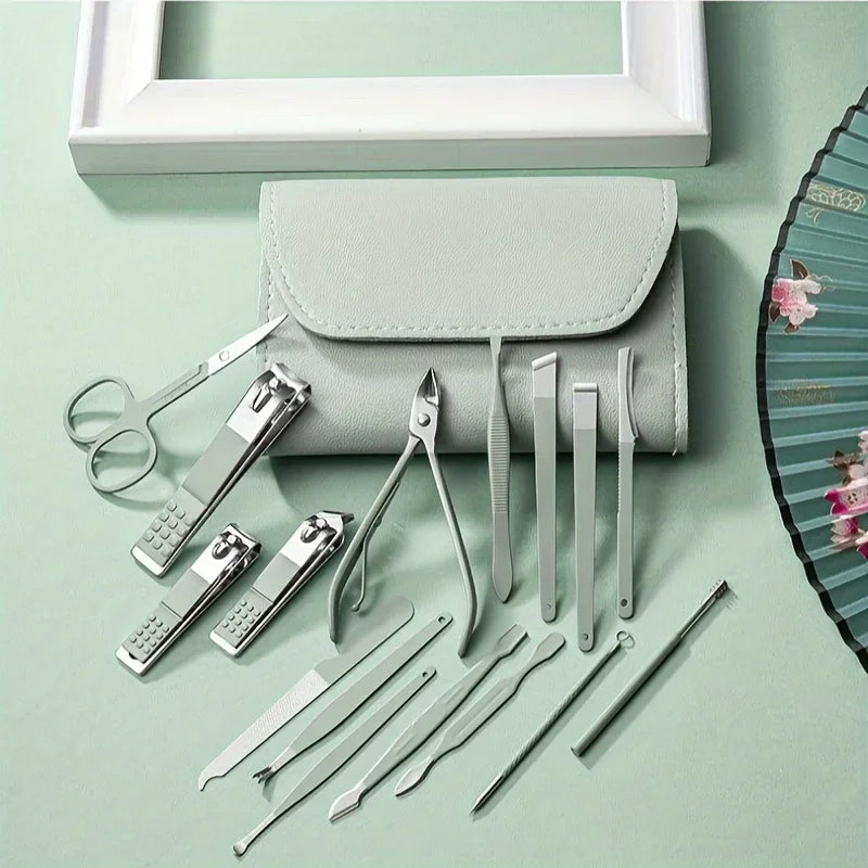 16-Piece Stainless Steel Manicure & Pedicure Set