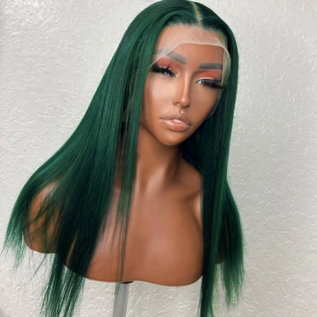 Long Straight Colored Synthetic Lace Front Wig